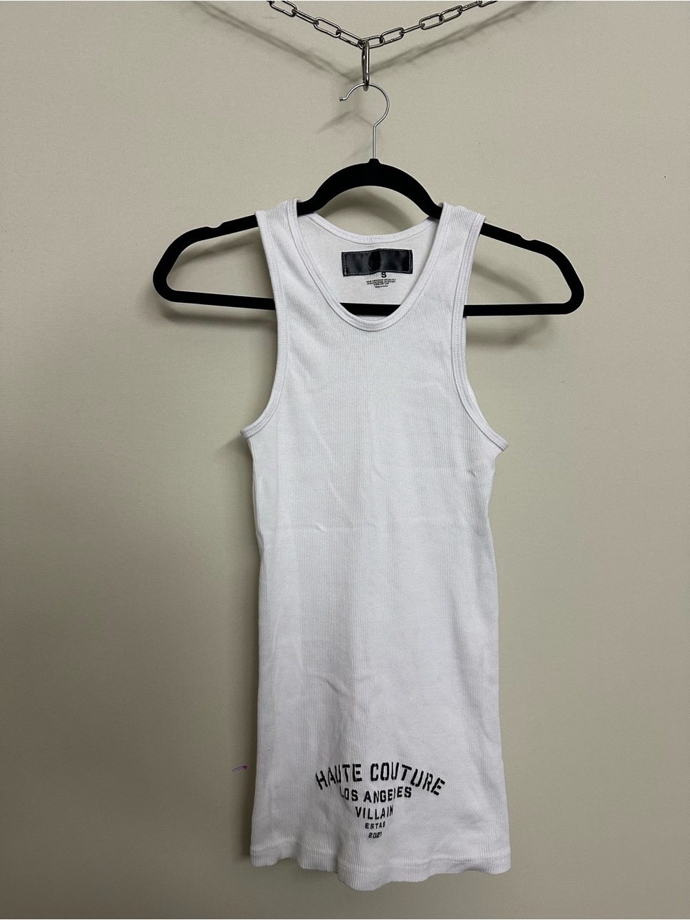 Rik Villa Haute Couture Los Angeles White Tank Top